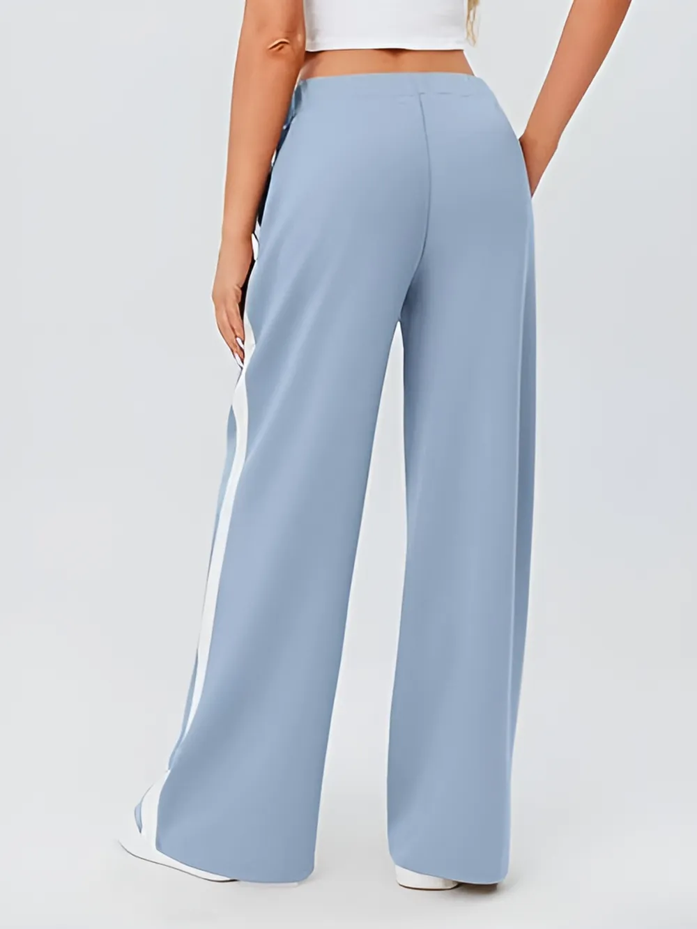 Side Striped Wide Leg Pants, image 8