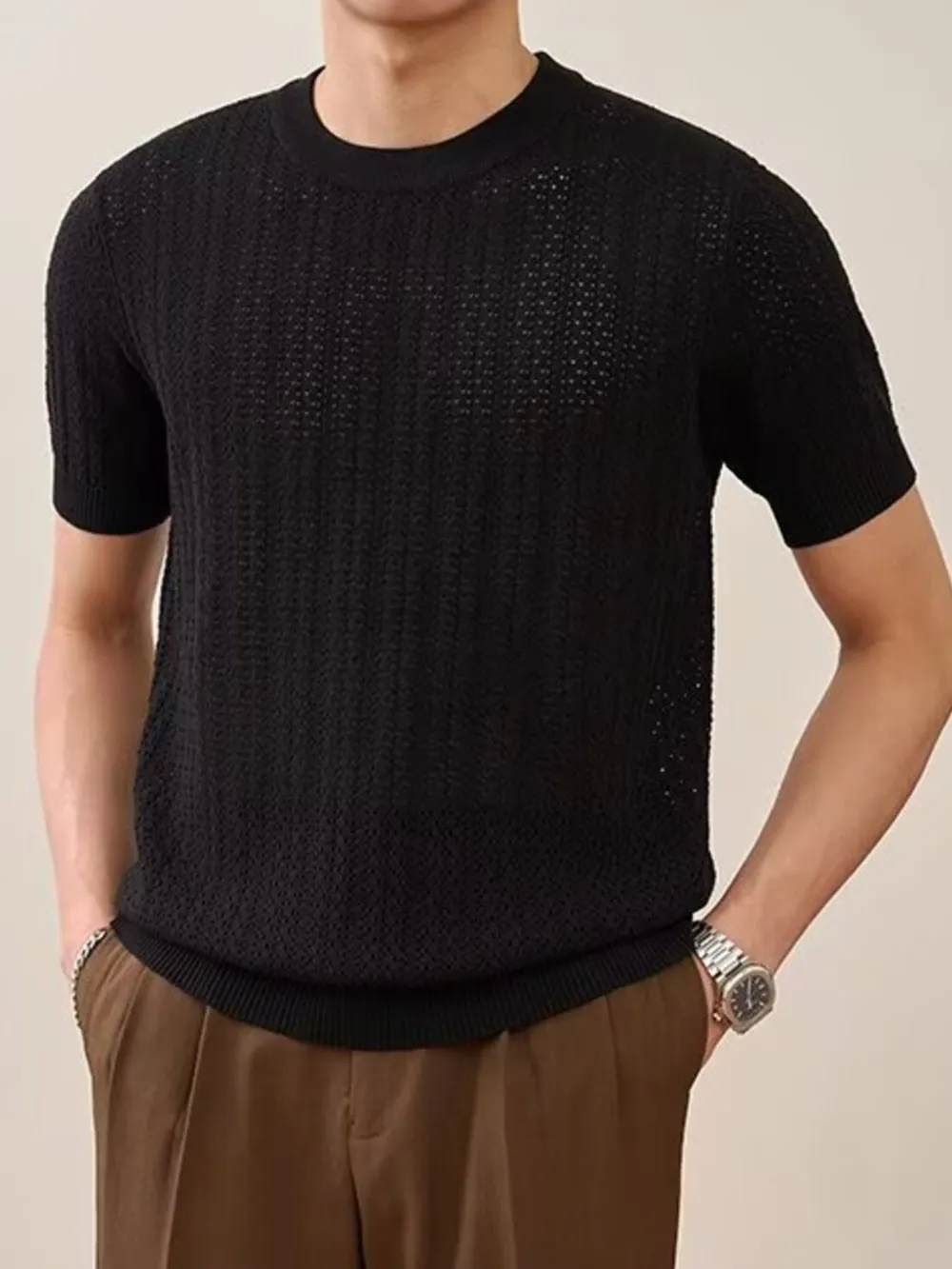 Men's Full Size Breathable Short Sleeve T-Shirt Plus Size, image 9
