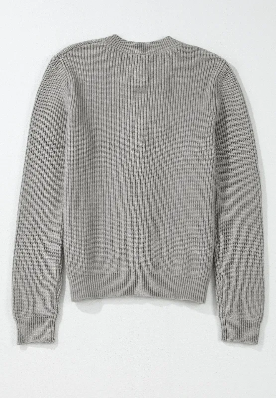 Bow Round Neck Long Sleeve Cardigan, image 7