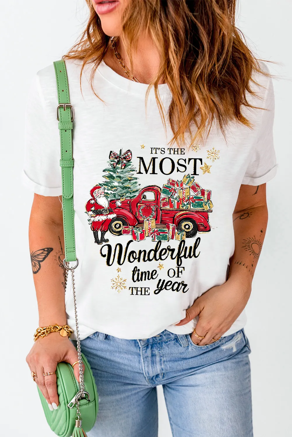 Graphic Round Neck Short Sleeve T-Shirt, image 5