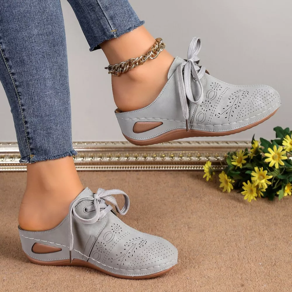 Lace-Up Wedge Slip-Ons, image 6