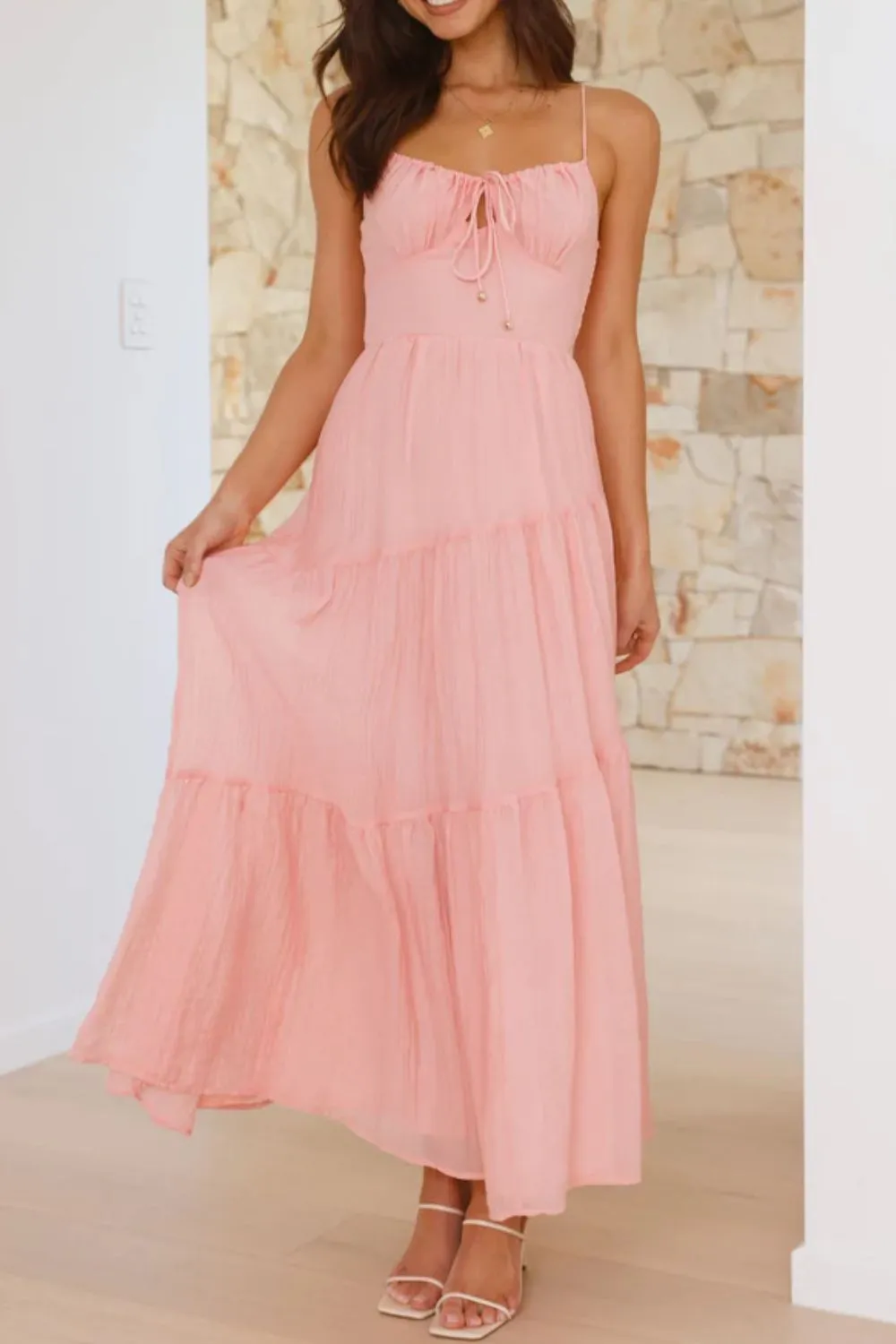 Ruched Smocked Back Cami Dress, image 19