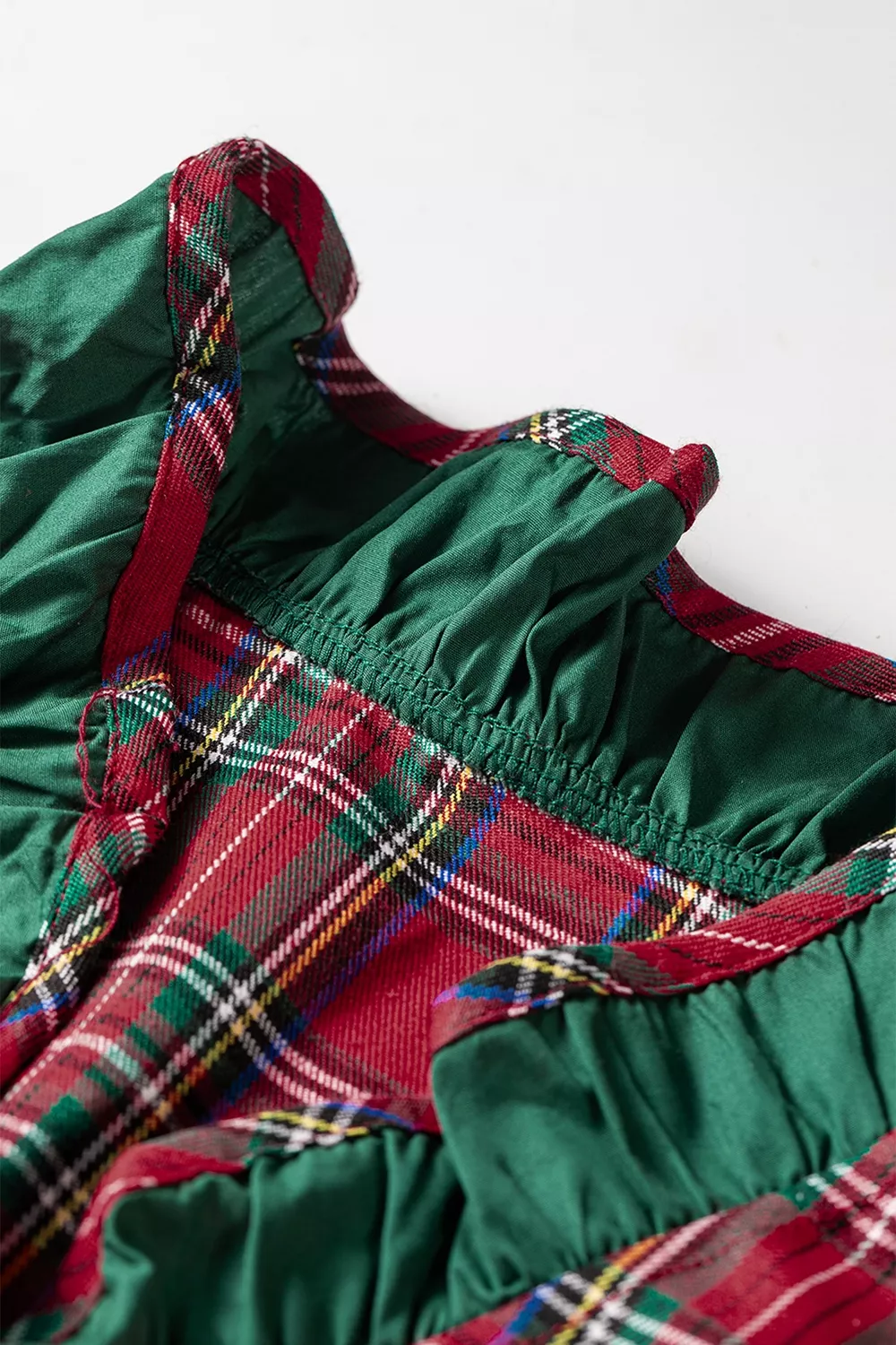 Plaid Ruffle Cuff Button Front Pocket Mini Dress, image 16