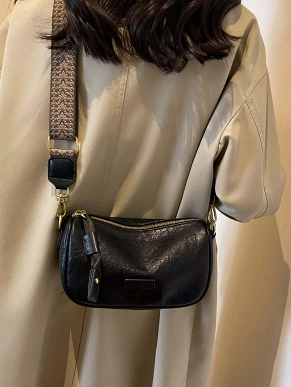 Wide Strap Crossbody Bag, image 2