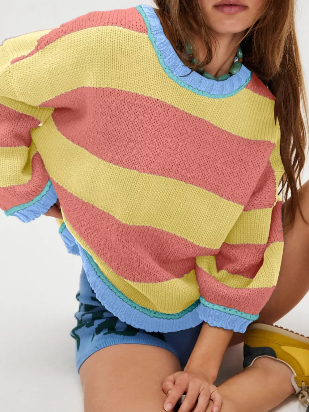 Color Block Round Neck Sweater, image 16