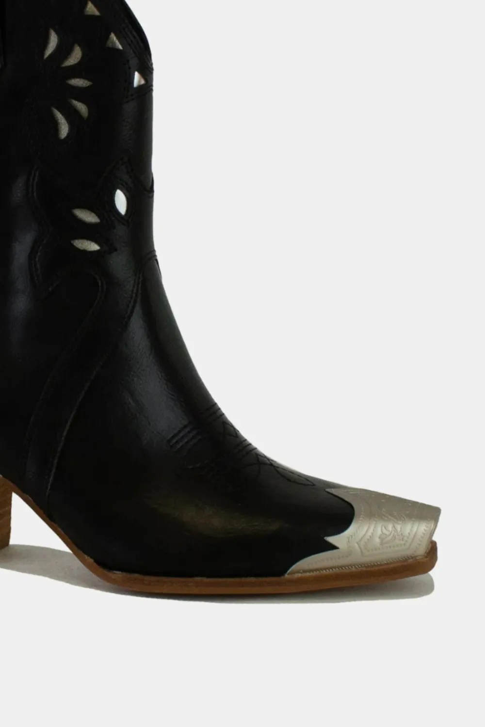 Cut-Out Floral Embroidery Boots, image 2