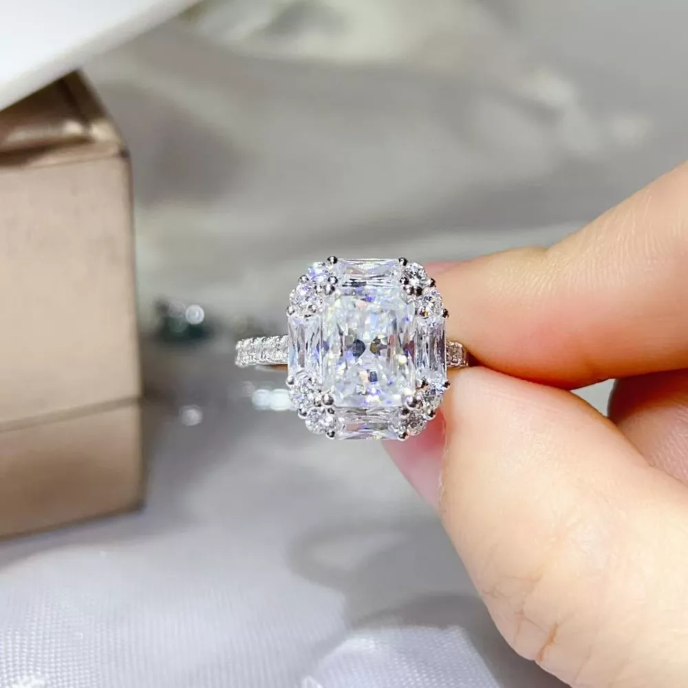 3 Carat Moissanite 925 Sterling Silver Ring, image 4