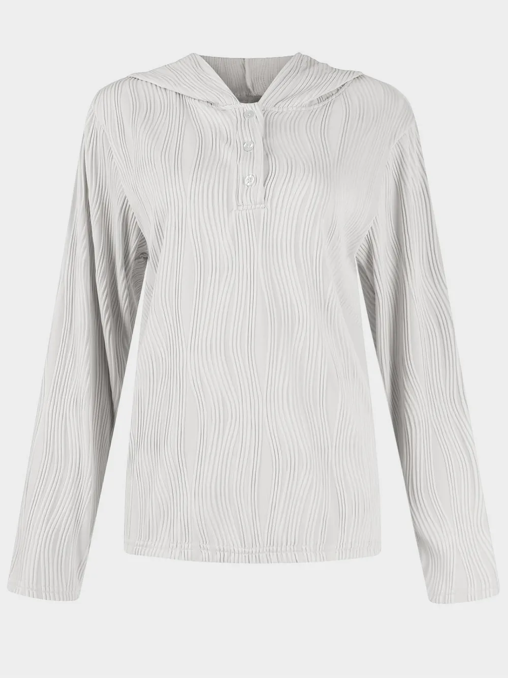 Textured Long Sleeve Hoodie, image 10