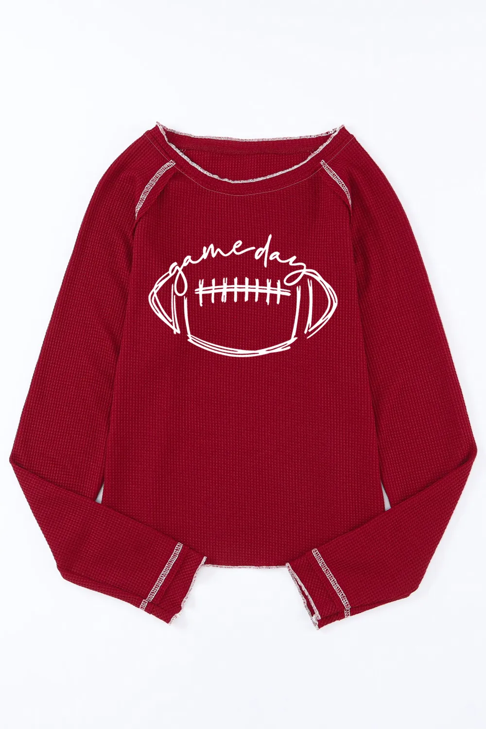 Football Round Neck Long Sleeve Sweatshirt, image 5