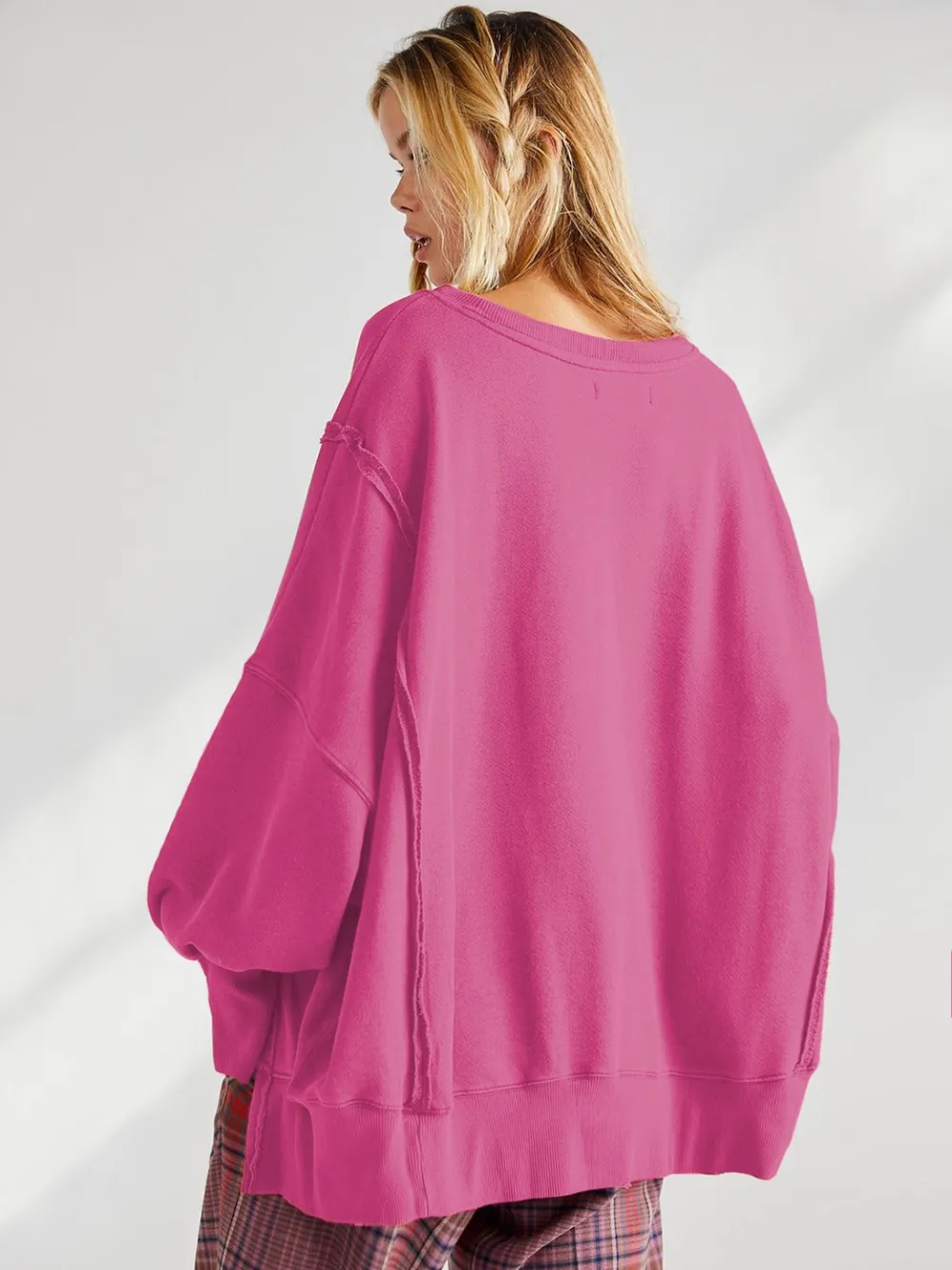 Slit Round Neck Dropped Shoulder T-Shirt, image 15