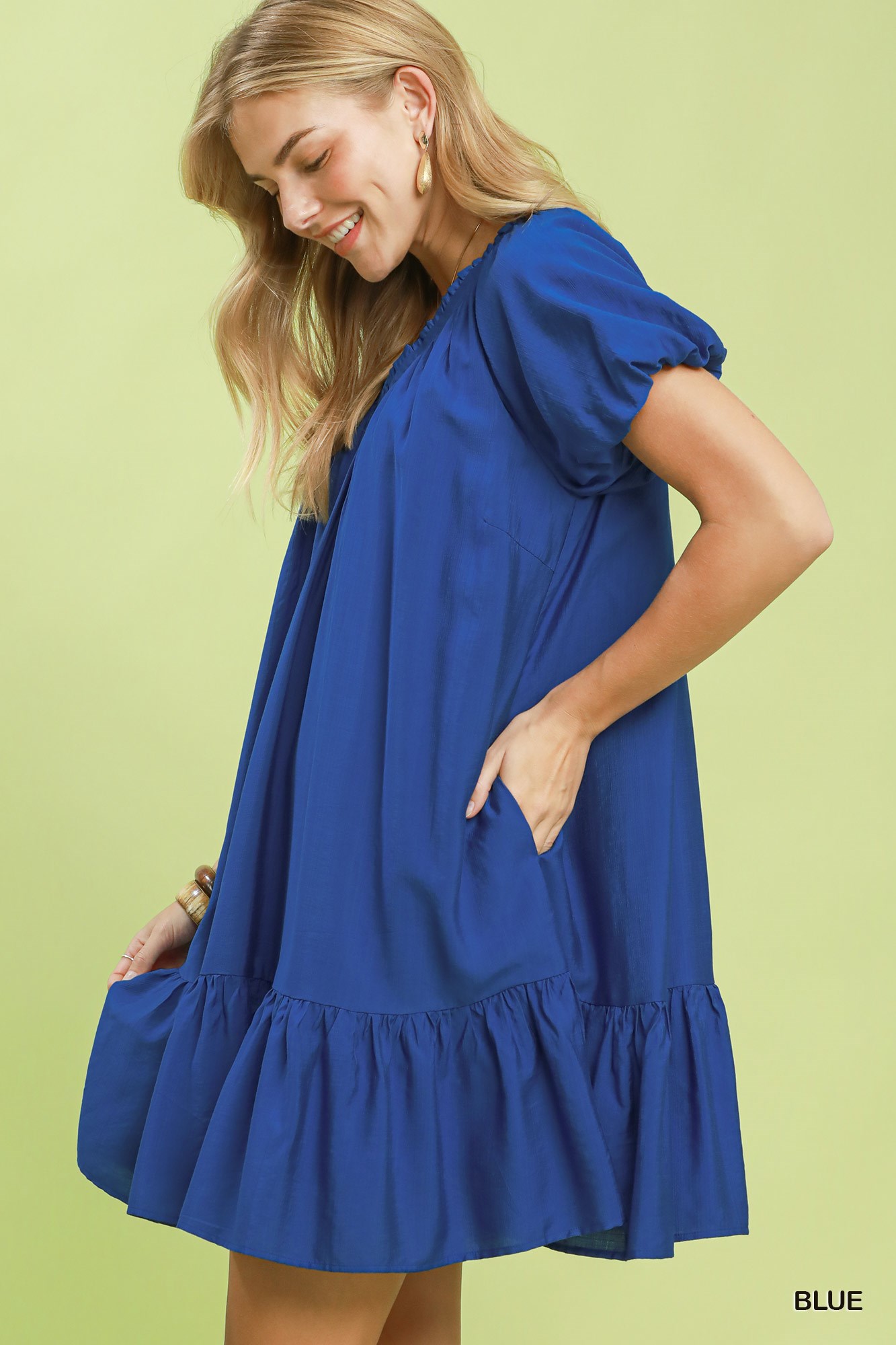 Ruffle Hem Shift Mini Dress, image 2
