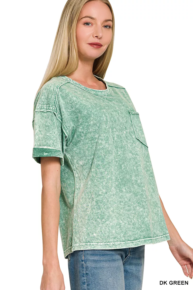 Halo Snow Washed Exposed Seam Top & Shorts Set, image 6