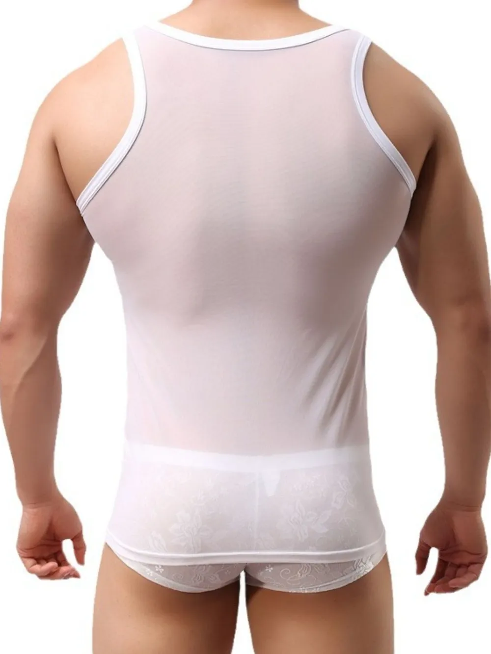 Men's Round Neck Tank, image 6