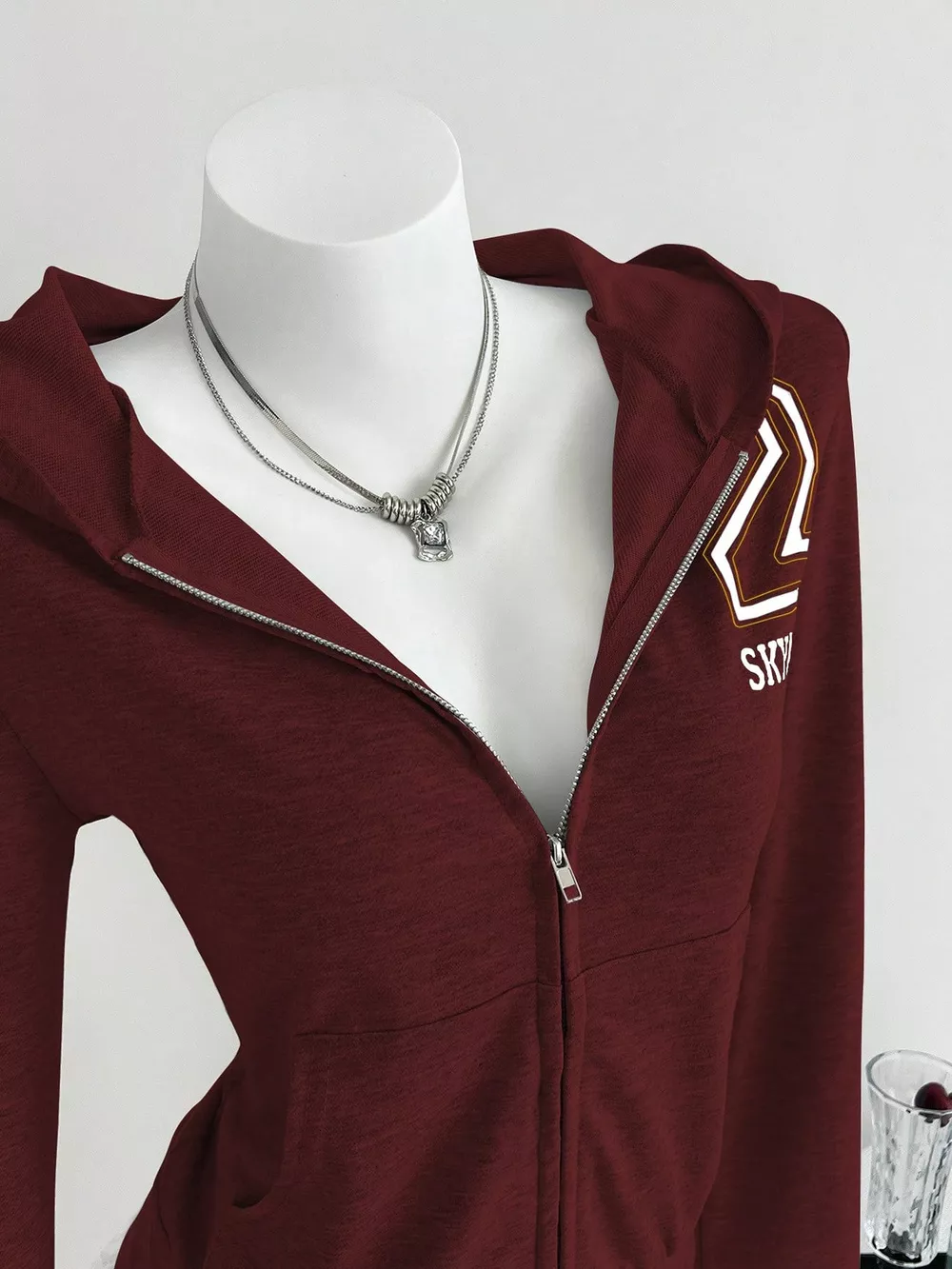 Zip Up Long Sleeve Hoodie, image 2