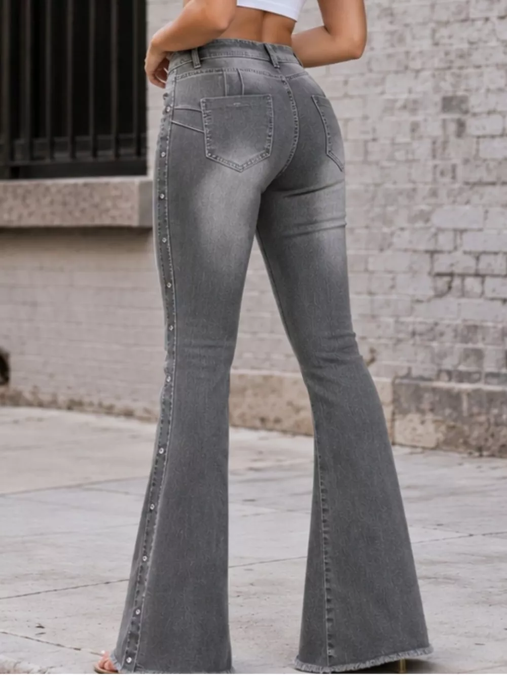Plus Size High-Waisted Flare Jeans, image 4