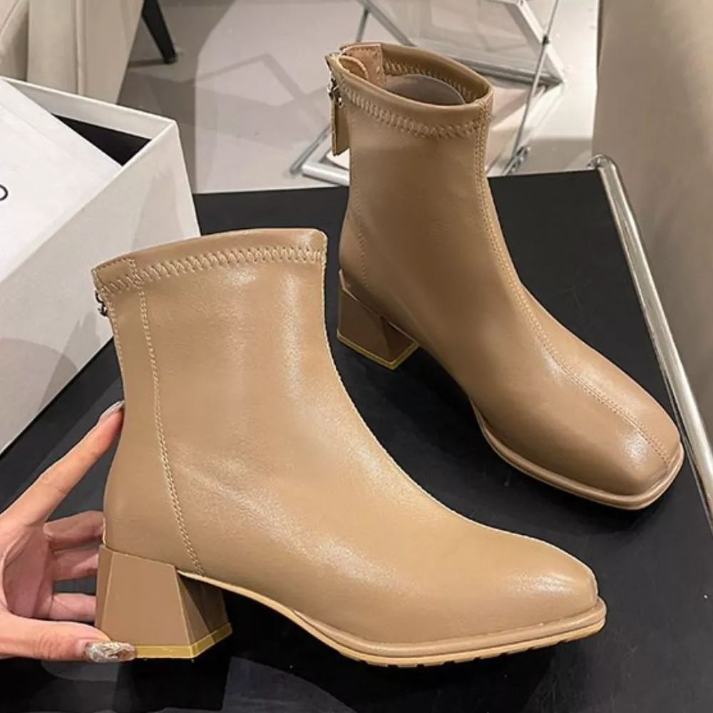 Square Toe Block Heels Boots, image 13