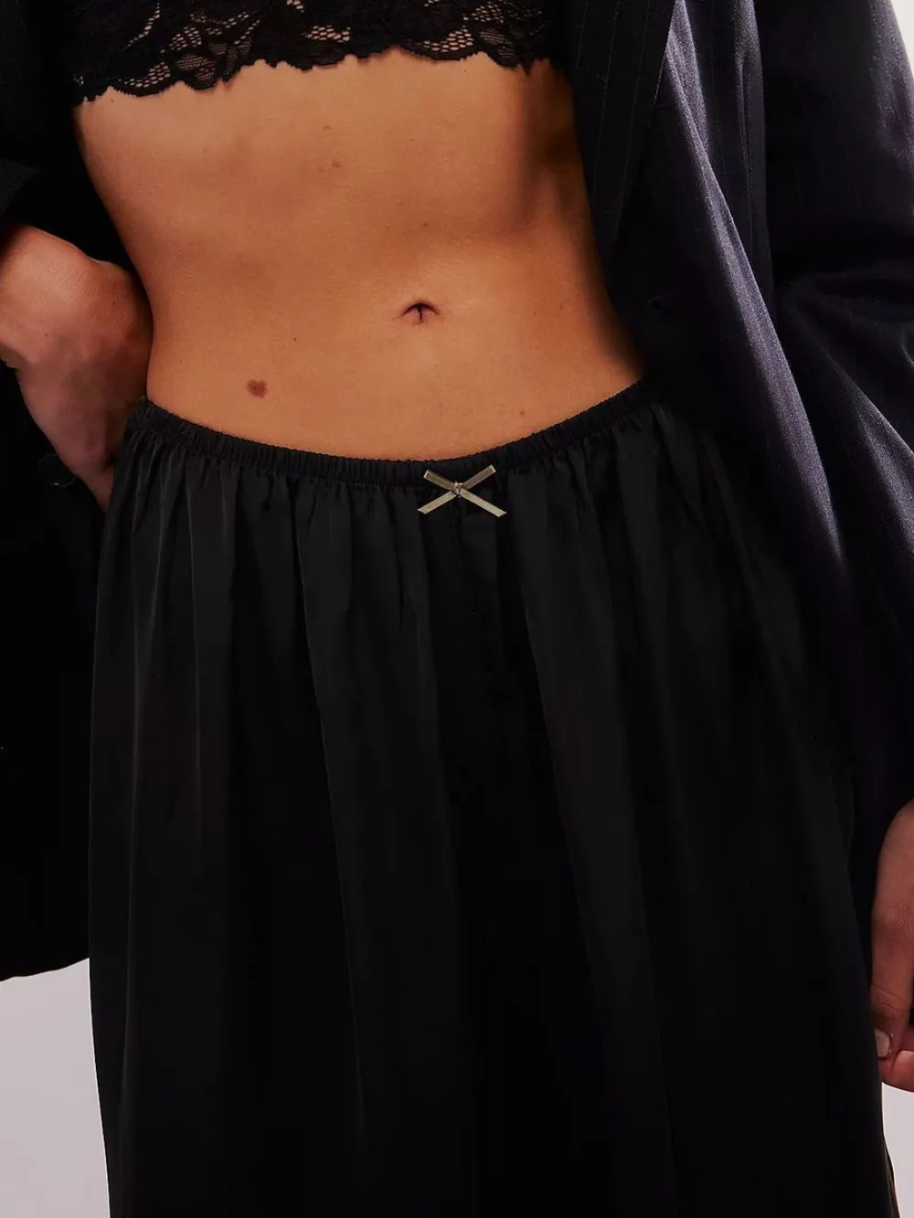 Lace Detail Wide Leg Pants, image 3