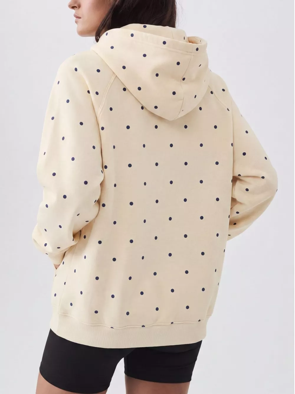 Polka Dot Kangaroo Pocket Hoodie, image 10