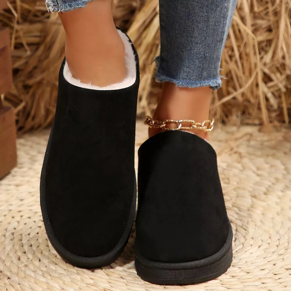 Round Toe Plush Lined Ankle Boots, image 3