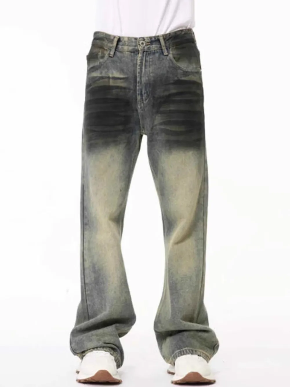 Men's Full Size Fade Loose Fit Jeans Plus Size