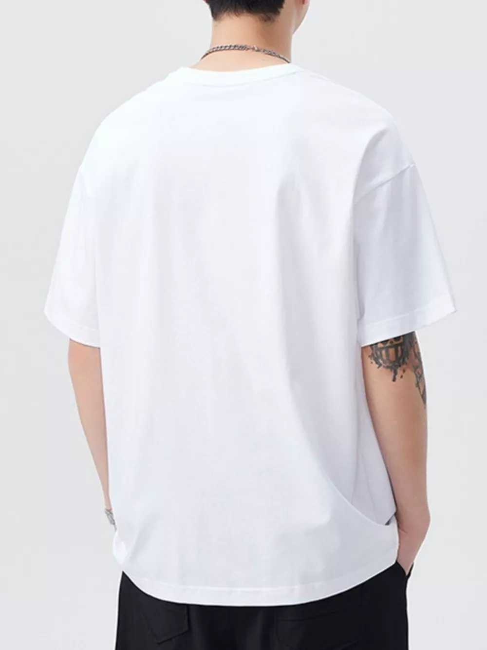 Men's Plus Size Round Neck Short Sleeve T-Shirt, image 6