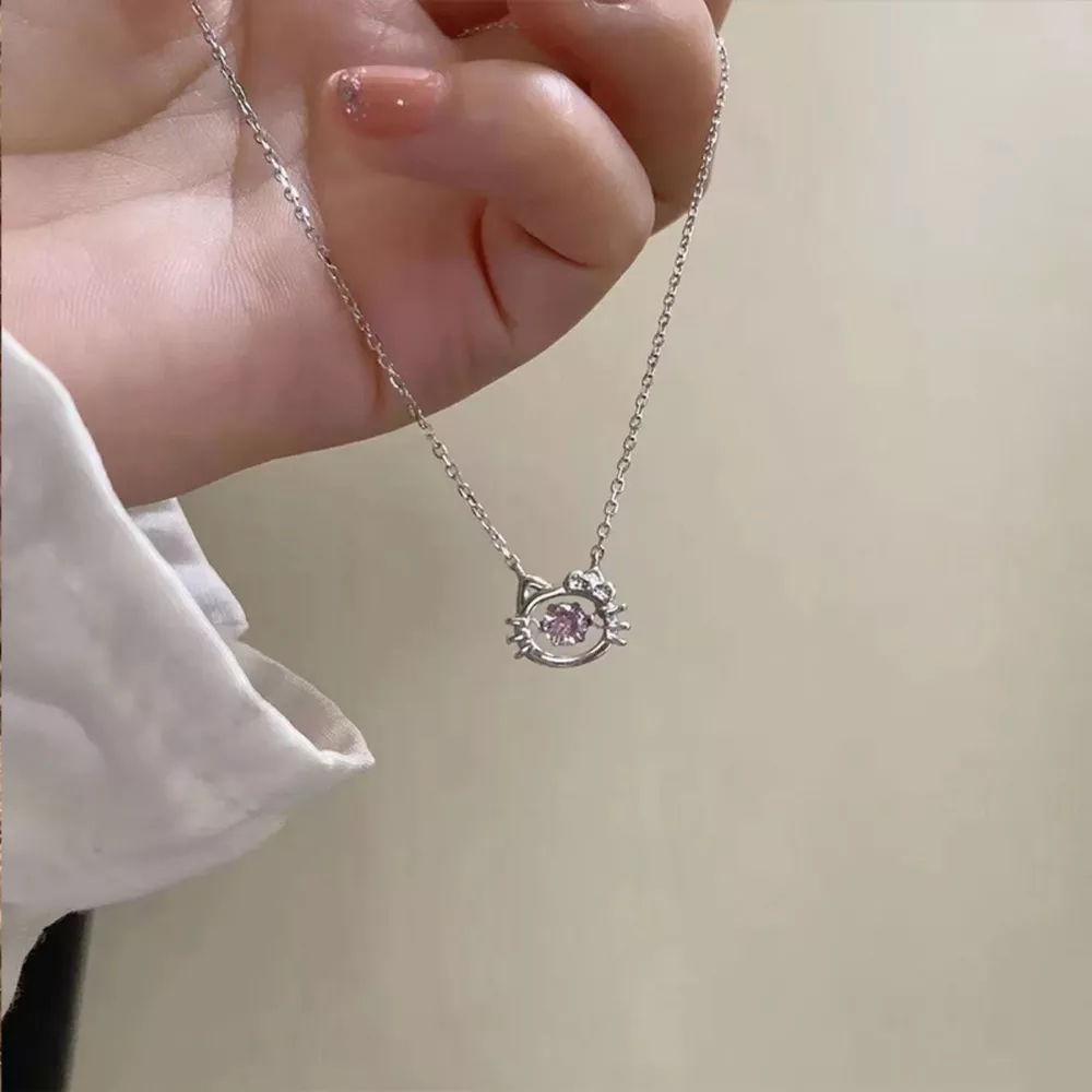 925 Sterling Silver Cat Necklace, image 4