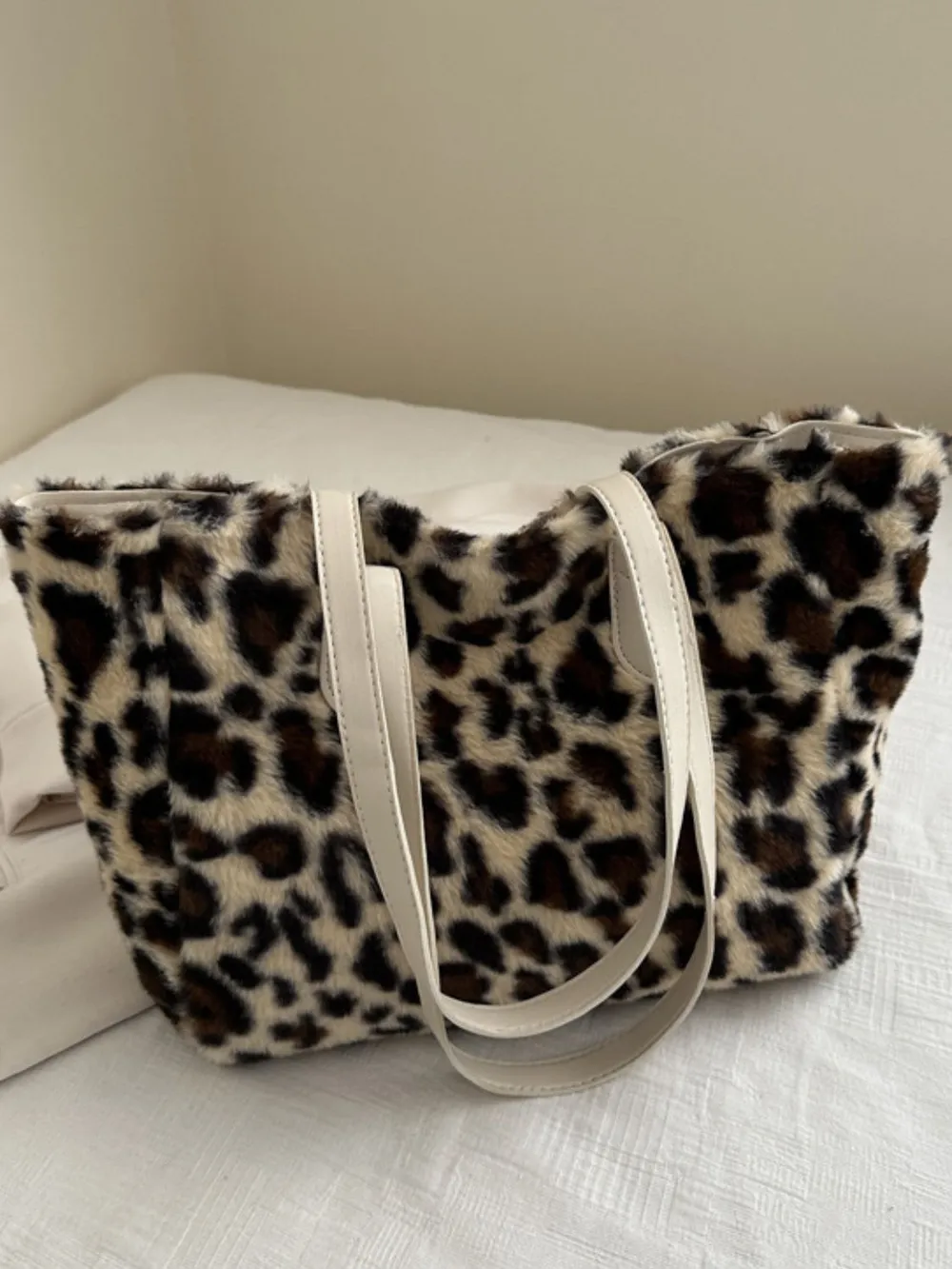 Leopard Fluff Tote Bag, image 6