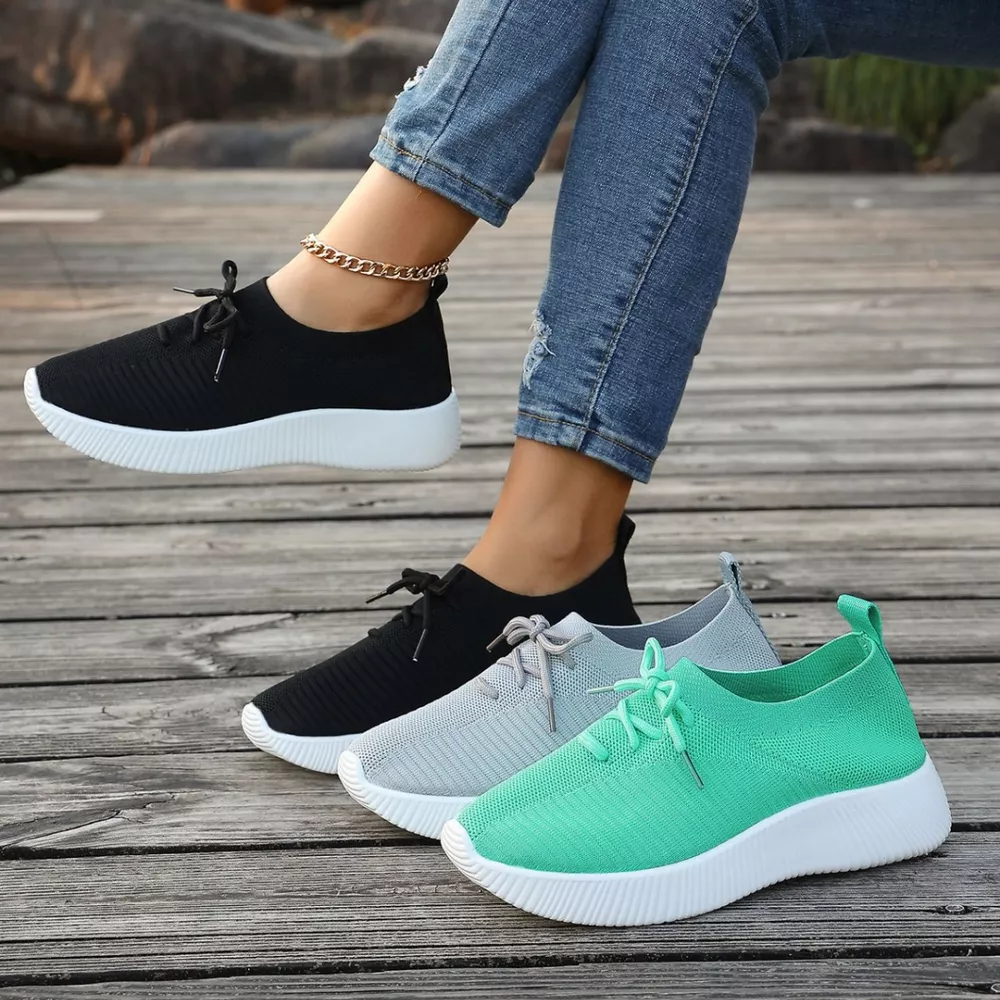 Round Toe Lace Up Sneakers, image 2