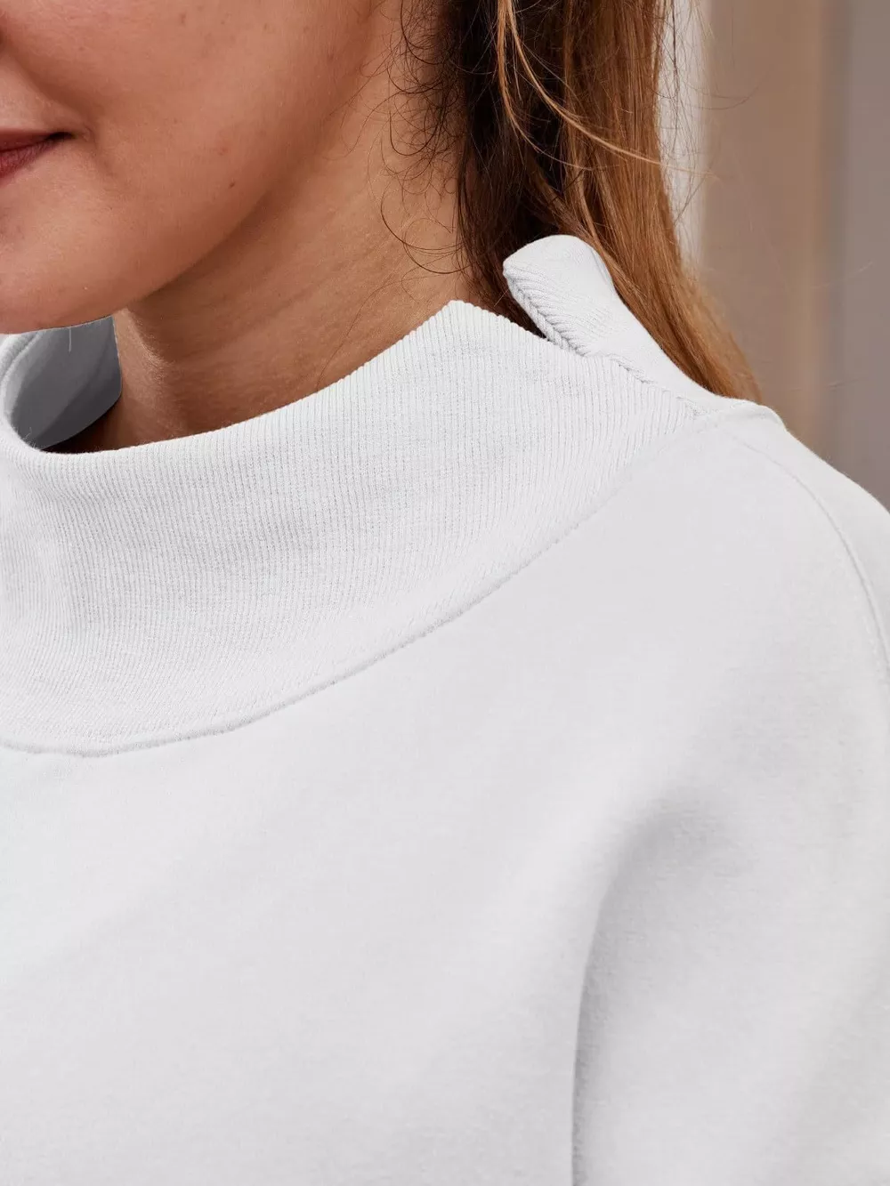 Mock Neck Dropped Shoulder Sweatshirt, image 15