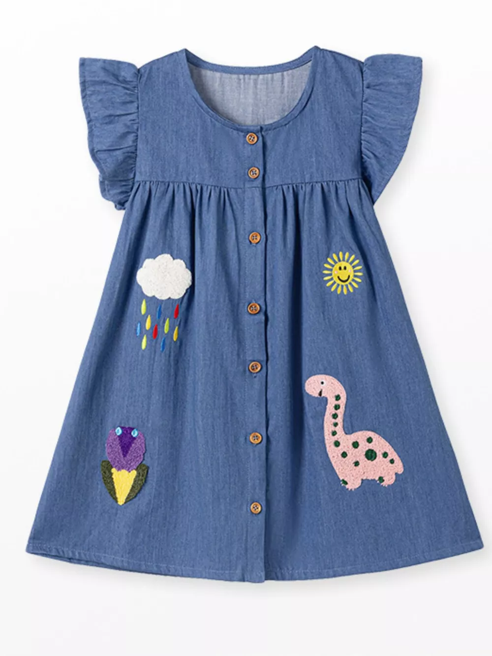 Children's Denim A-Line Dress, image 3