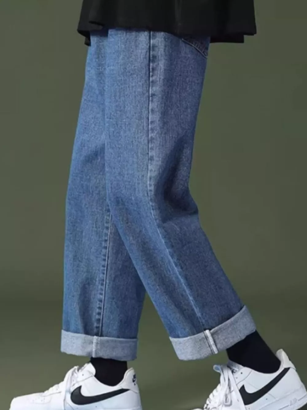 Men's Full Size Wash Wide Leg Jeans Plus Size, image 3