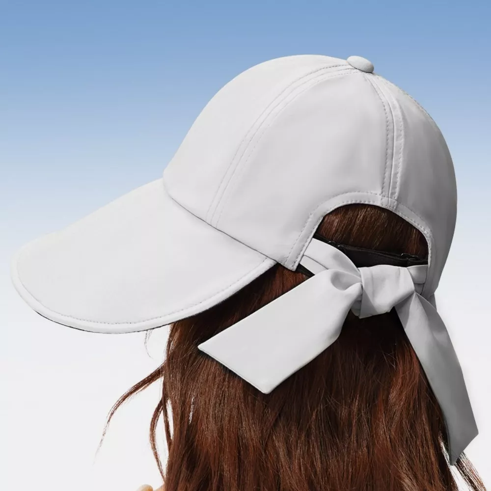 Wide Brim Sun Hat with Bowknot, image 5