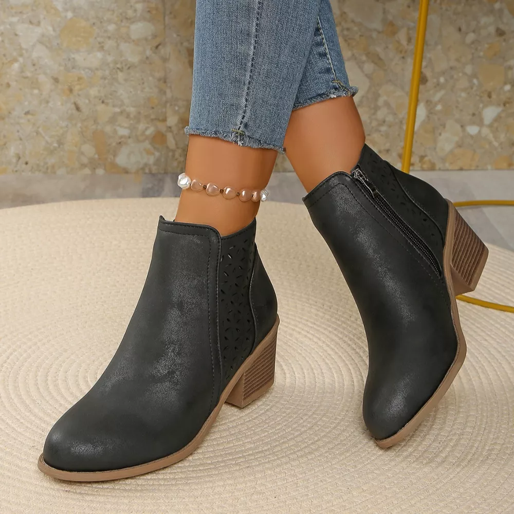 Point Toe Block Heels Boots, image 20