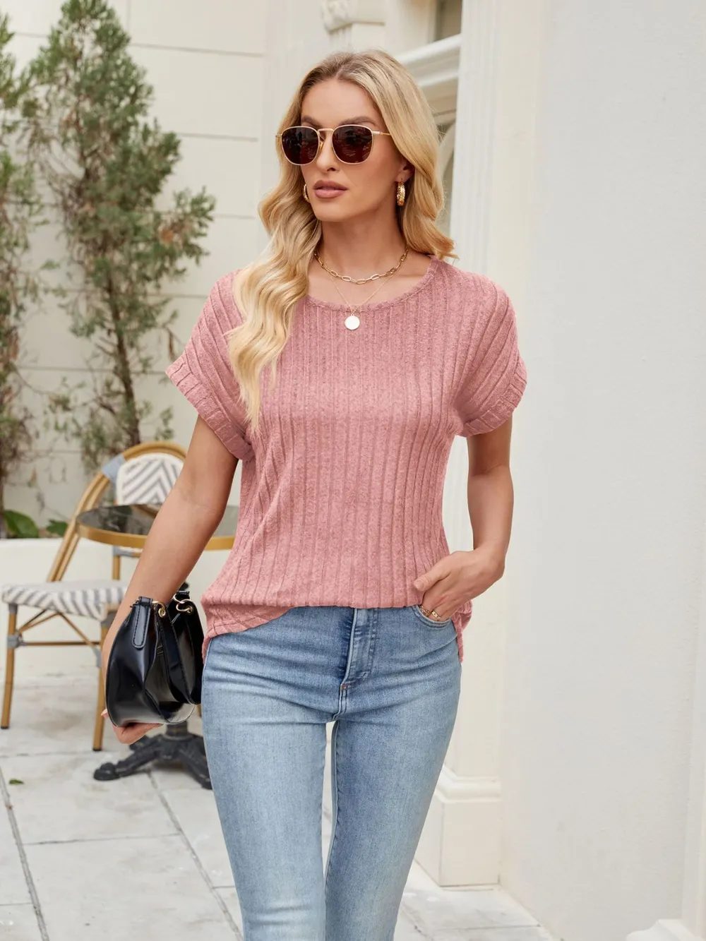 Round Neck Short Sleeve T-Shirt, image 9