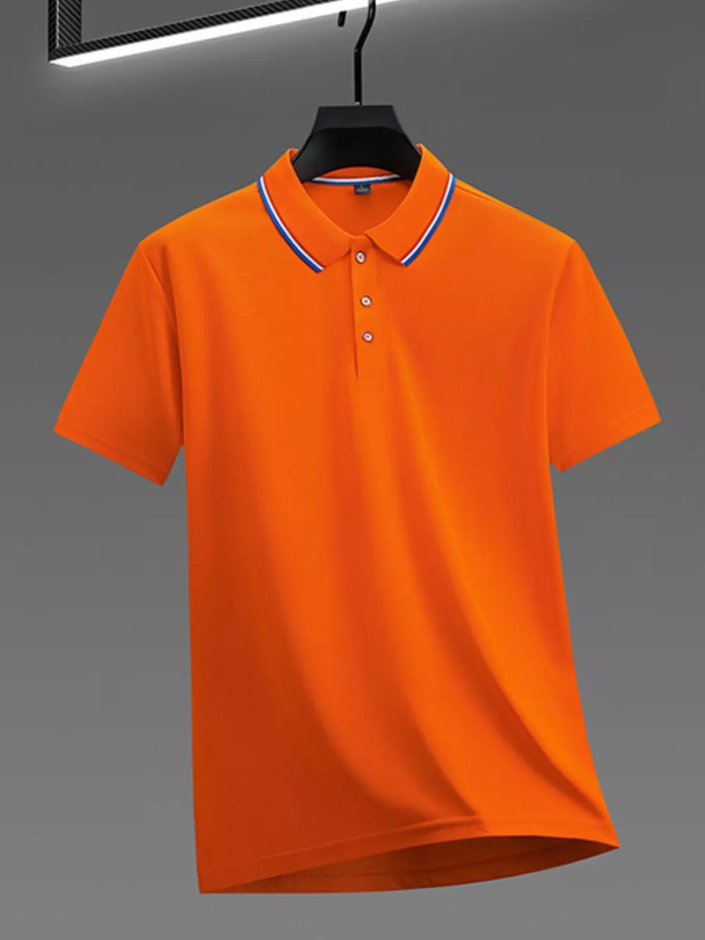 Men's Full Size Button Detail Short Sleeve Polo Plus Size, image 9