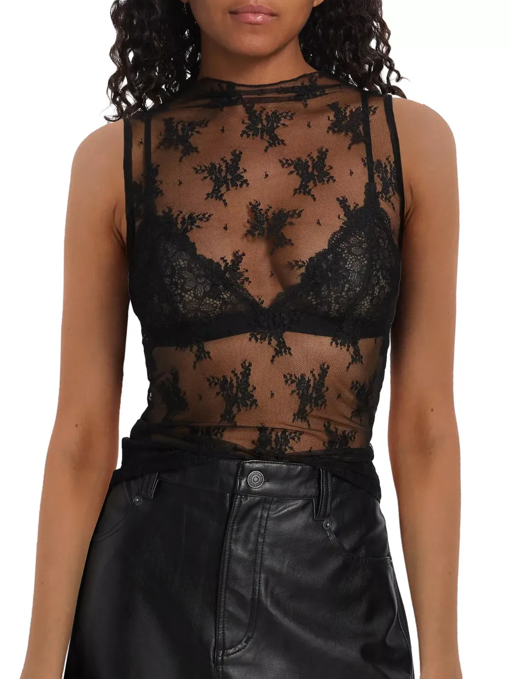 Lace Mock Neck Top, image 13