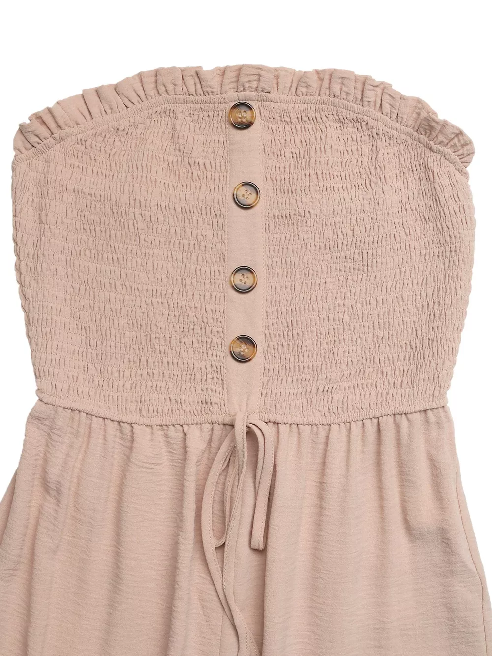 Smocked Tube Top Wide Leg Jumpsuit, image 5
