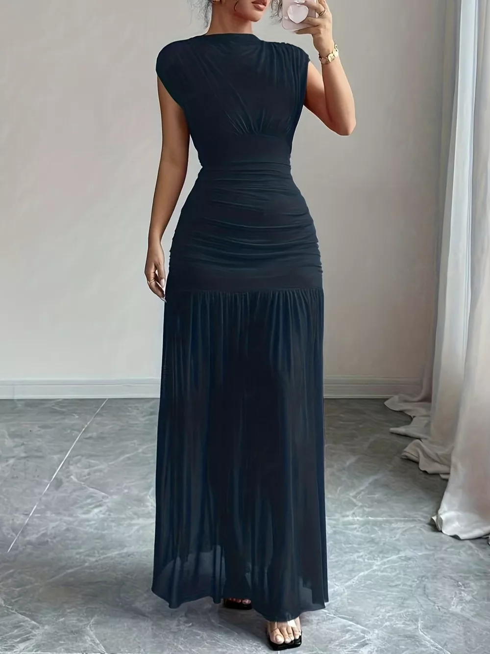 Ruched Bodycon Maxi Dress, image 5