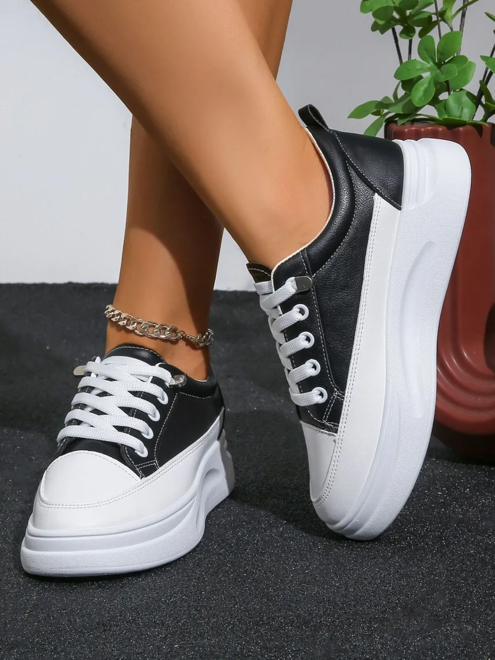 Lace Up Platform Sneakers, image 4