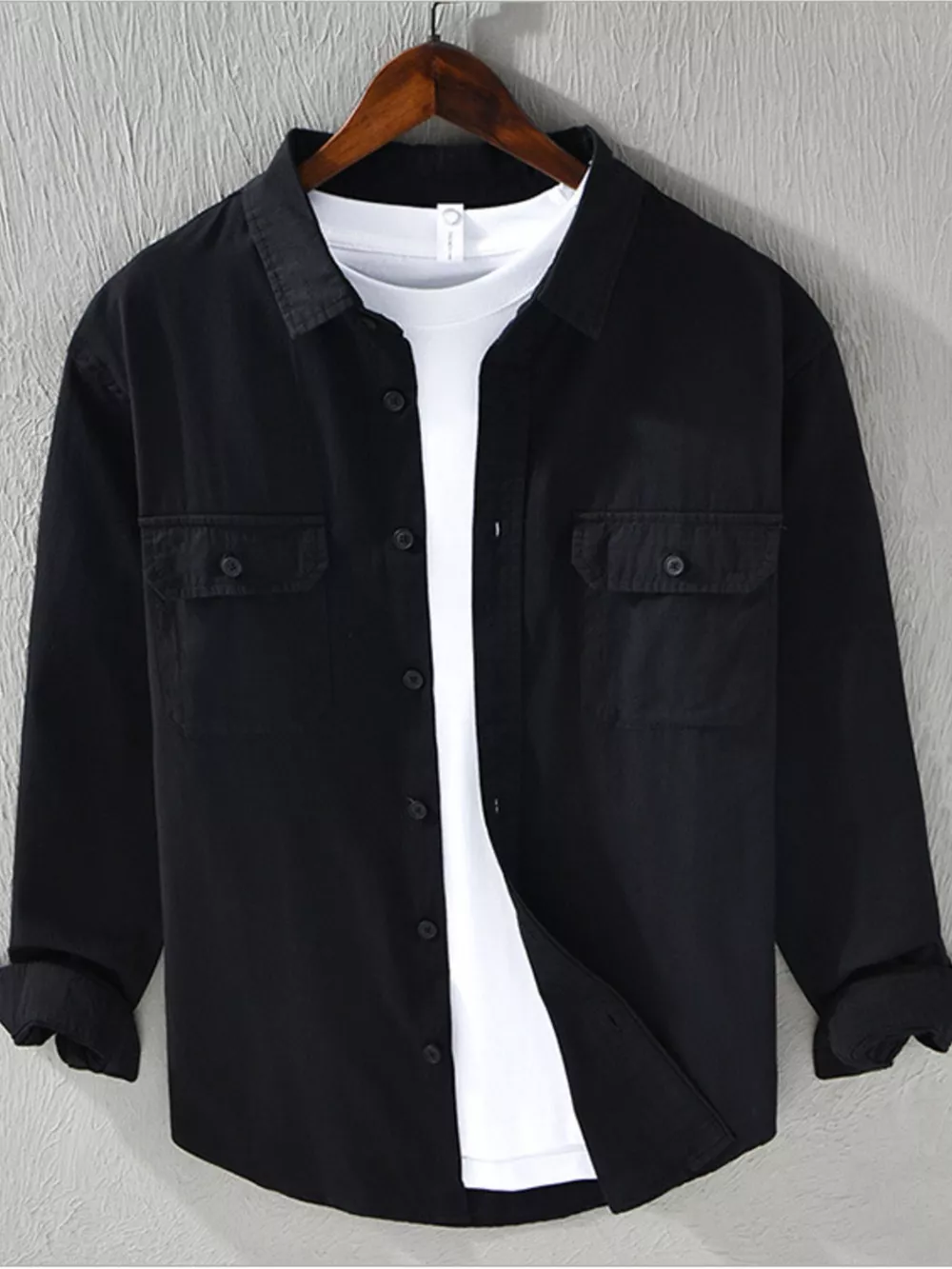 Men's Plus Size Casual Button Up Shirt