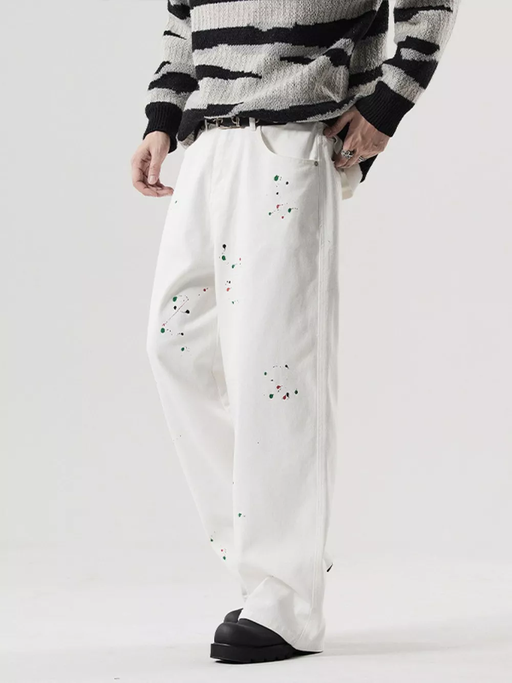 Men's Full Size Wide Leg Jeans Plus Size, image 2