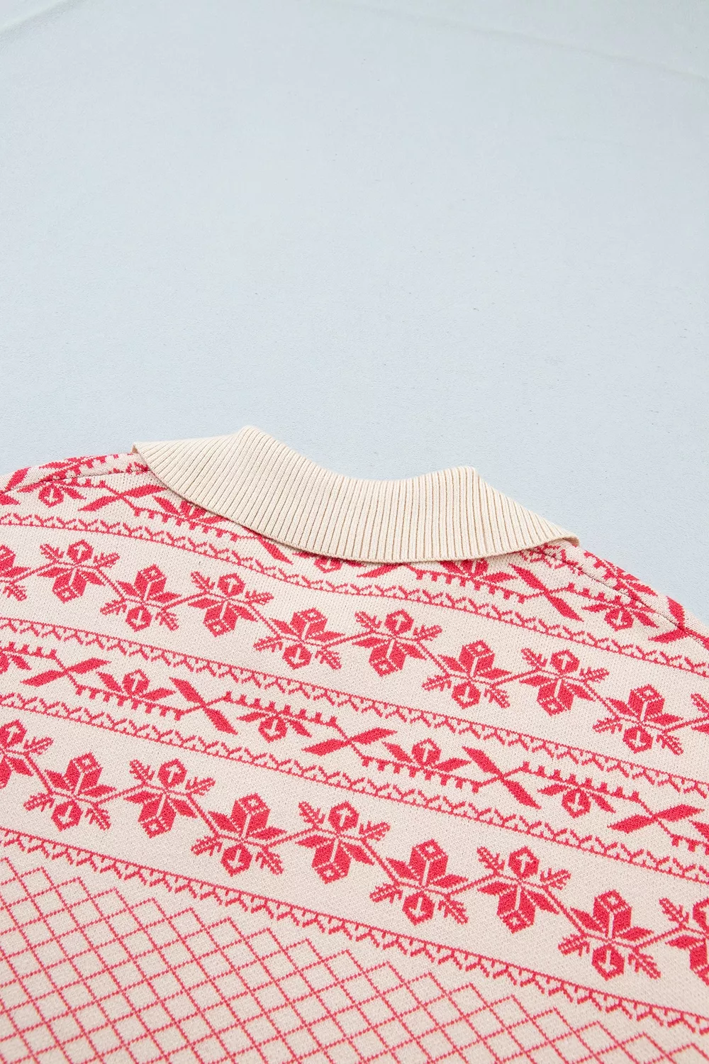 Quarter Button Dropped Shoulder Sweater, image 6