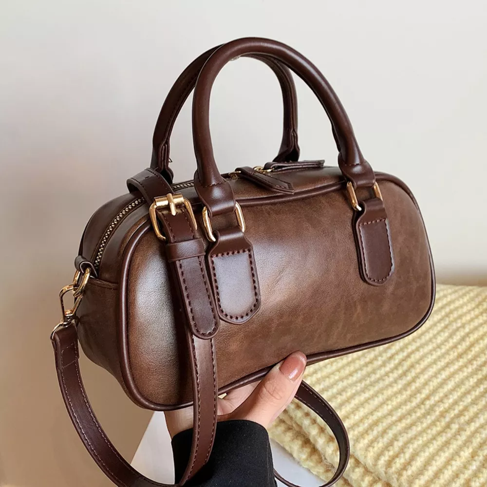 Vintage Style Barrel Crossbody Bag, image 2