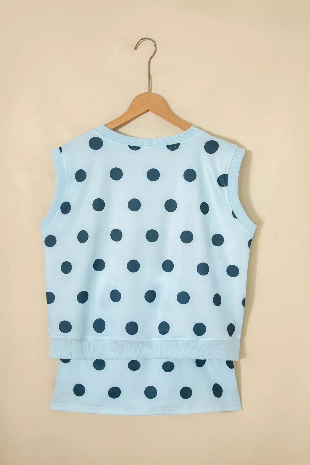 Polka Dot Sleeveless Top and Skort Casual Two-Piece Set, image 4