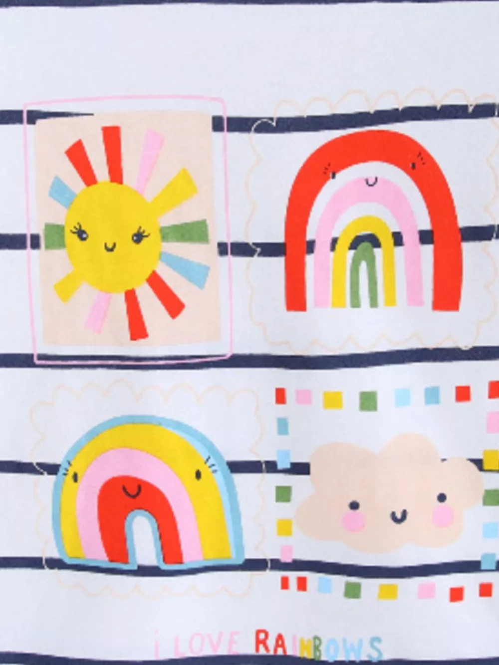 Children's Rainbow Graphic Striped T-Shirt, image 3