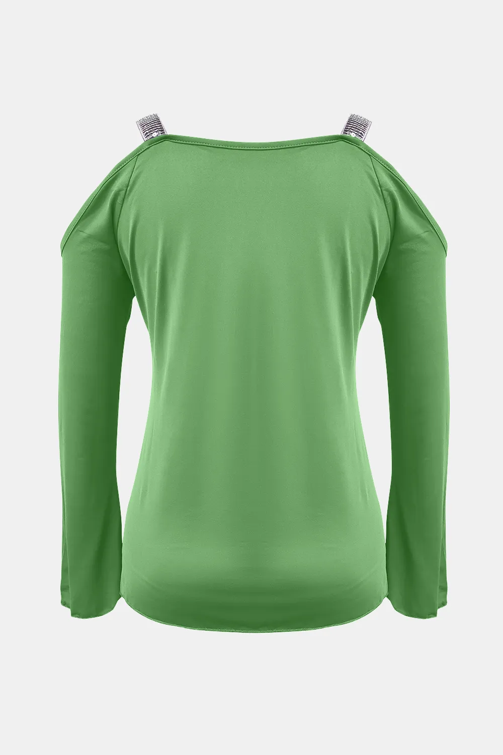 Sequin V-Neck Cold Shoulder Top, image 9