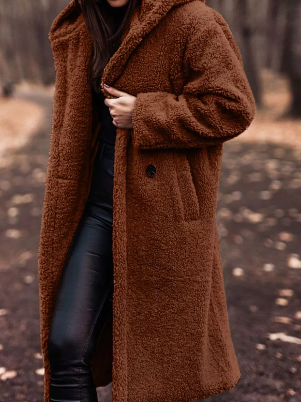Teddy Bear Hooded Longline Outerwear, image 19