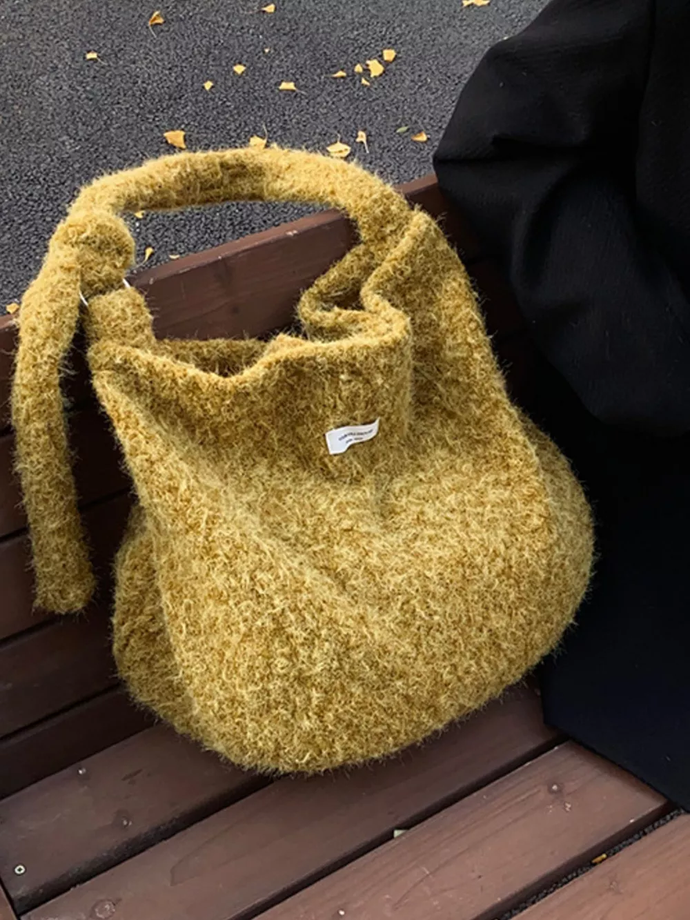 Fuzzy Solid Color Crossbody Bag, image 11
