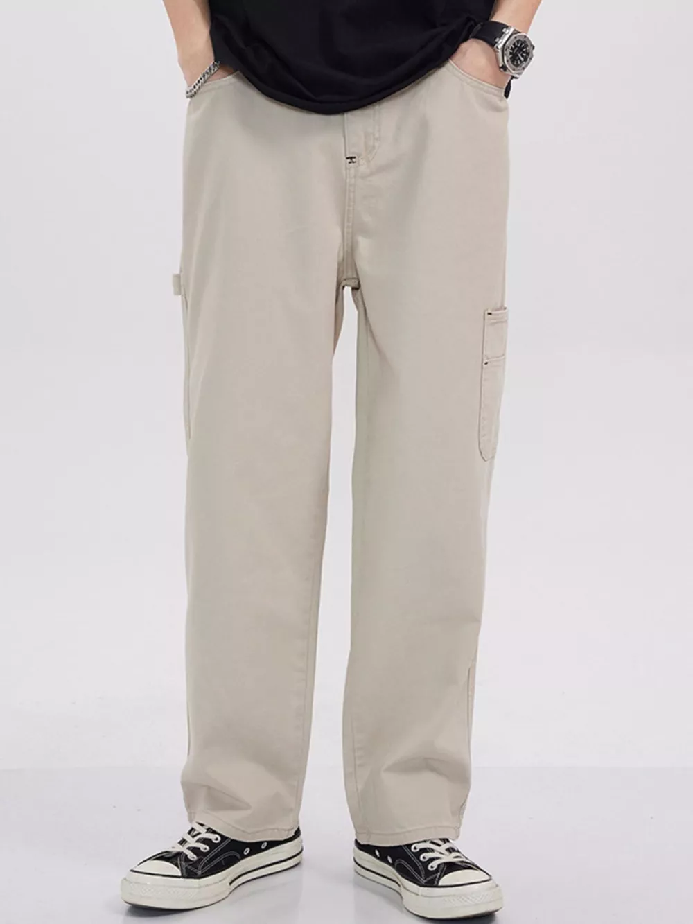 Men's Full Size Loose Fit Cargo Jeans Plus Size