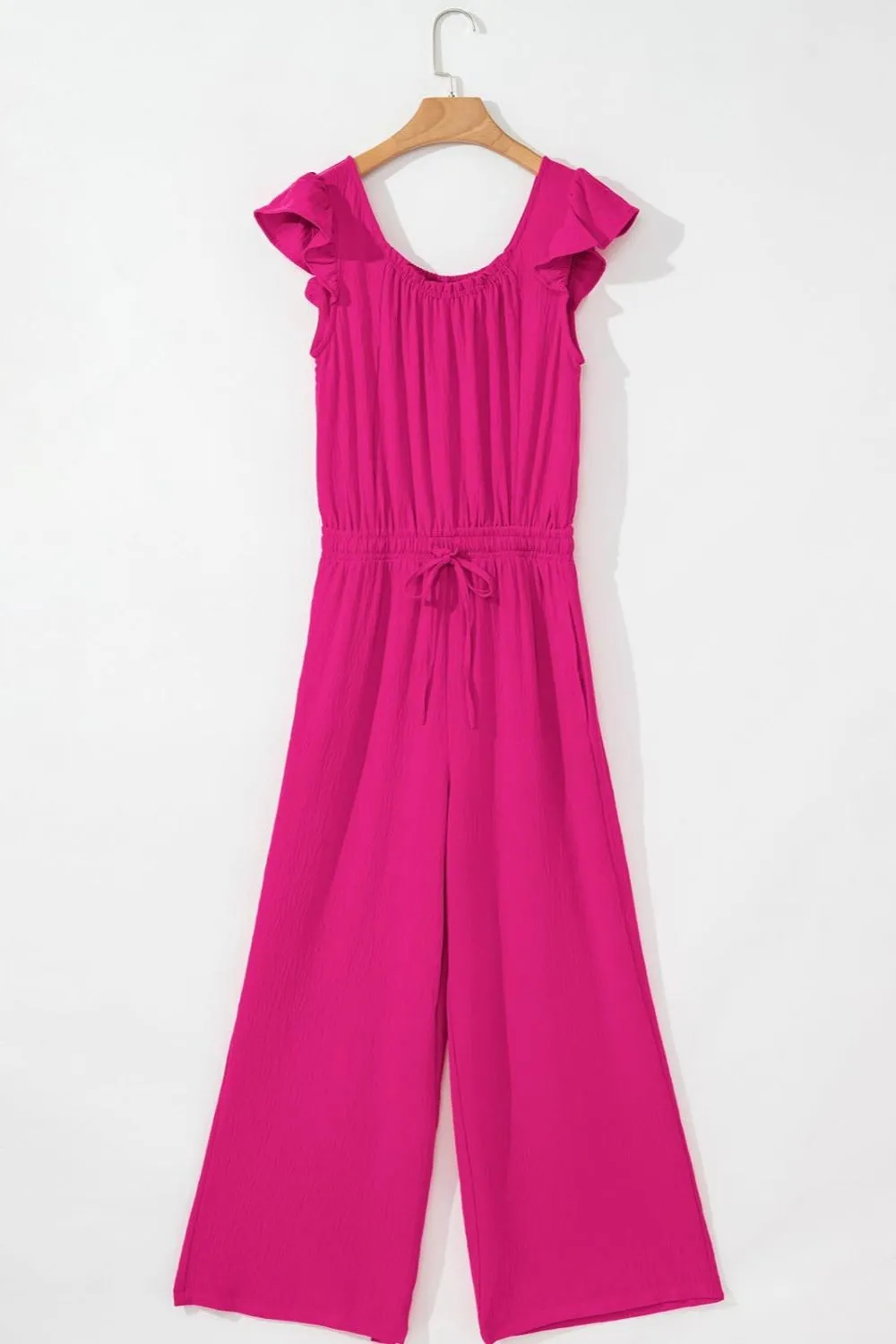 Ruffled Cap Sleeve Wide Leg Jumpsuit, image 21